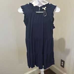 Copper Key Midnight Blue Ruffle Dress